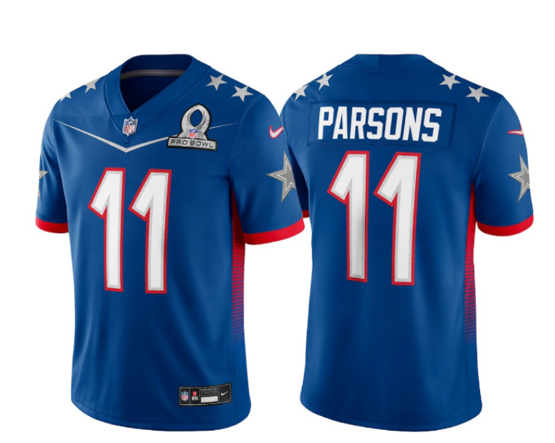 2022 Men Dallas cowboys #11 Parsons Nike blue Pro bowl Limited NFL Jersey  